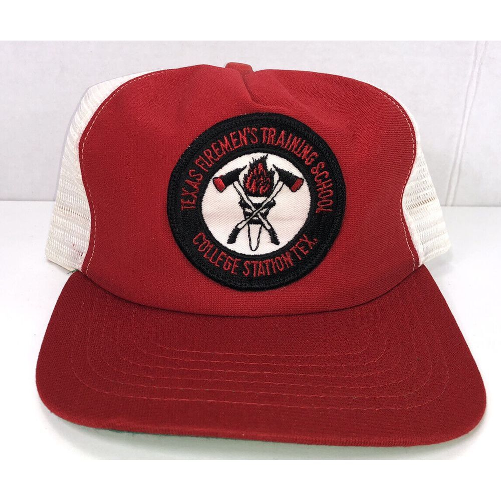 Vintage New Era Pro Model Texas Firemen's Training School Snapback Trucker Hat
